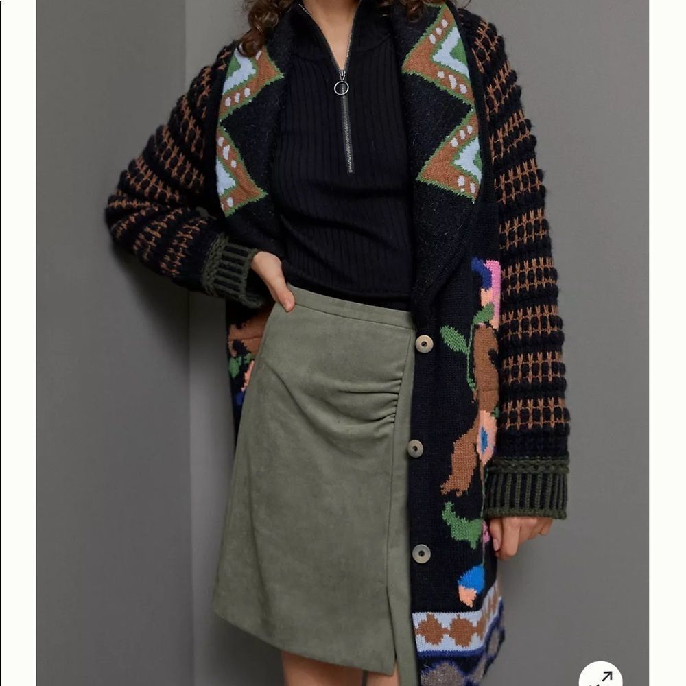 NWT Anthropologie Aldomartins Caballos Sweater Coat XS #104
